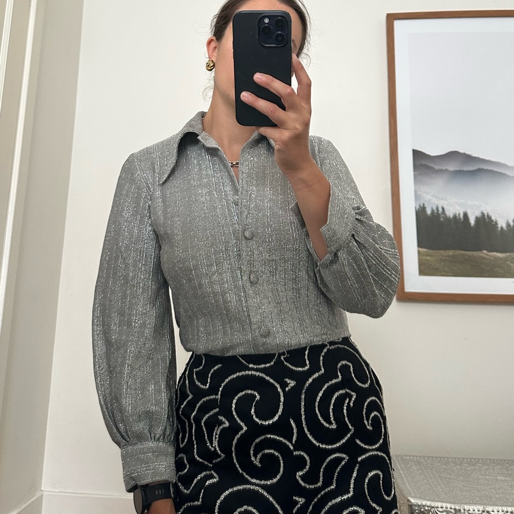Vintage Silver Blouse